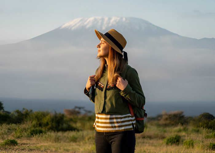 young woman in masai mara